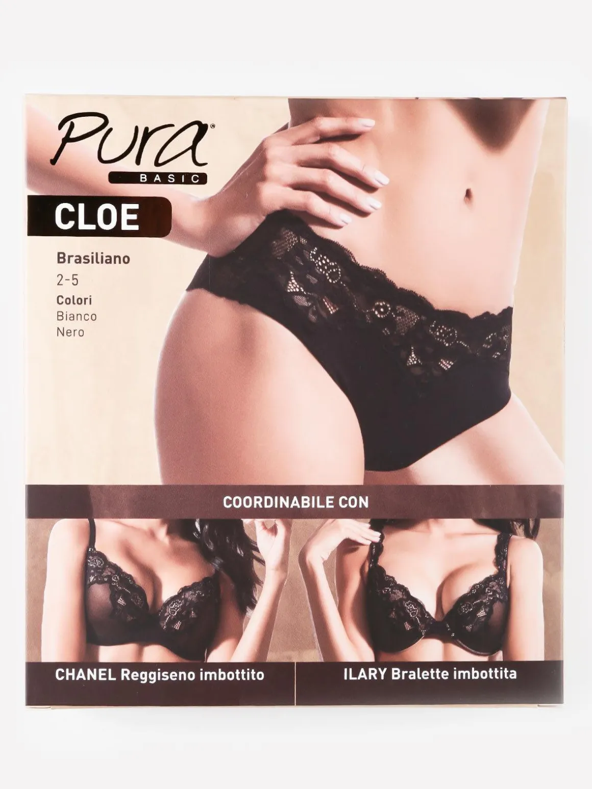 Pura CLOE P9124S Brasiliana con pizzo