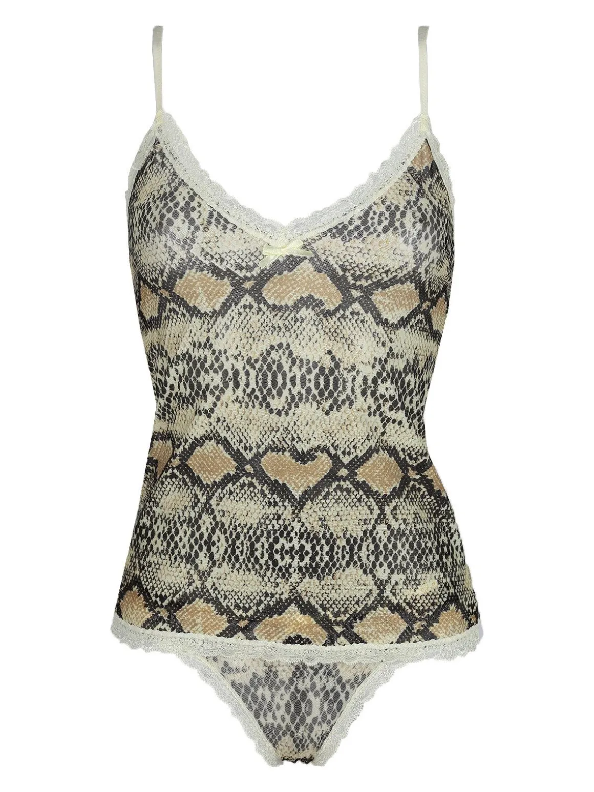 Pura Coordinato intimo top + brasiliana effetto pitone