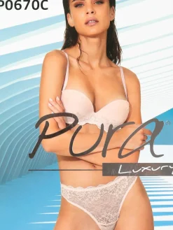 Pura P0670C Fascia imbottita graduata + slip in pizzo