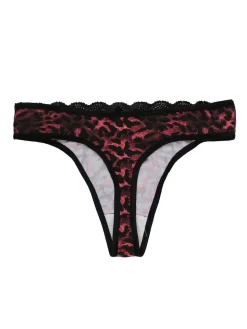 Pura Perizoma leopardato con pizzo