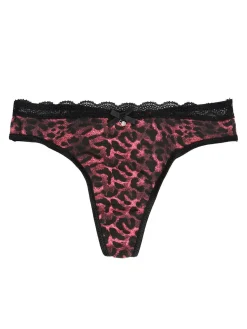 Pura Perizoma leopardato con pizzo
