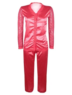 Pura Pigiama lungo donna con pizzo