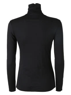 Pura P0736M Dolcevita donna a costine in cashmere - naturale