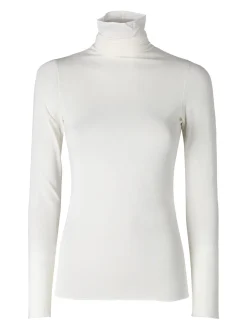 Pura P0714M Dolcevita donna in cashmere a manica lunga - naturale