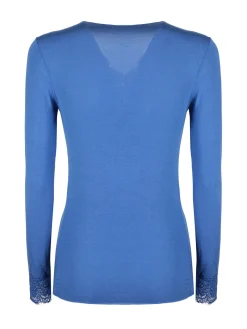 Pura P0716M Maglia donna in cashmere con pizzo