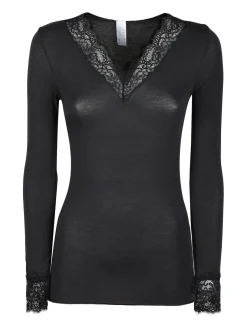 Pura P0716M Maglia donna in cashmere con pizzo