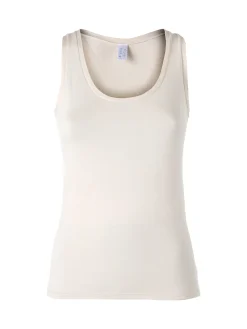 Pura P0718M Top donna in bamboo a spalla larga - sabbia