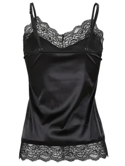 Pura P0732M Top donna in raso satinato con pizzo