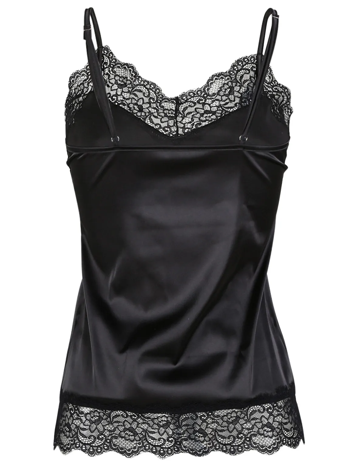 Pura P0732M Top donna in raso satinato con pizzo