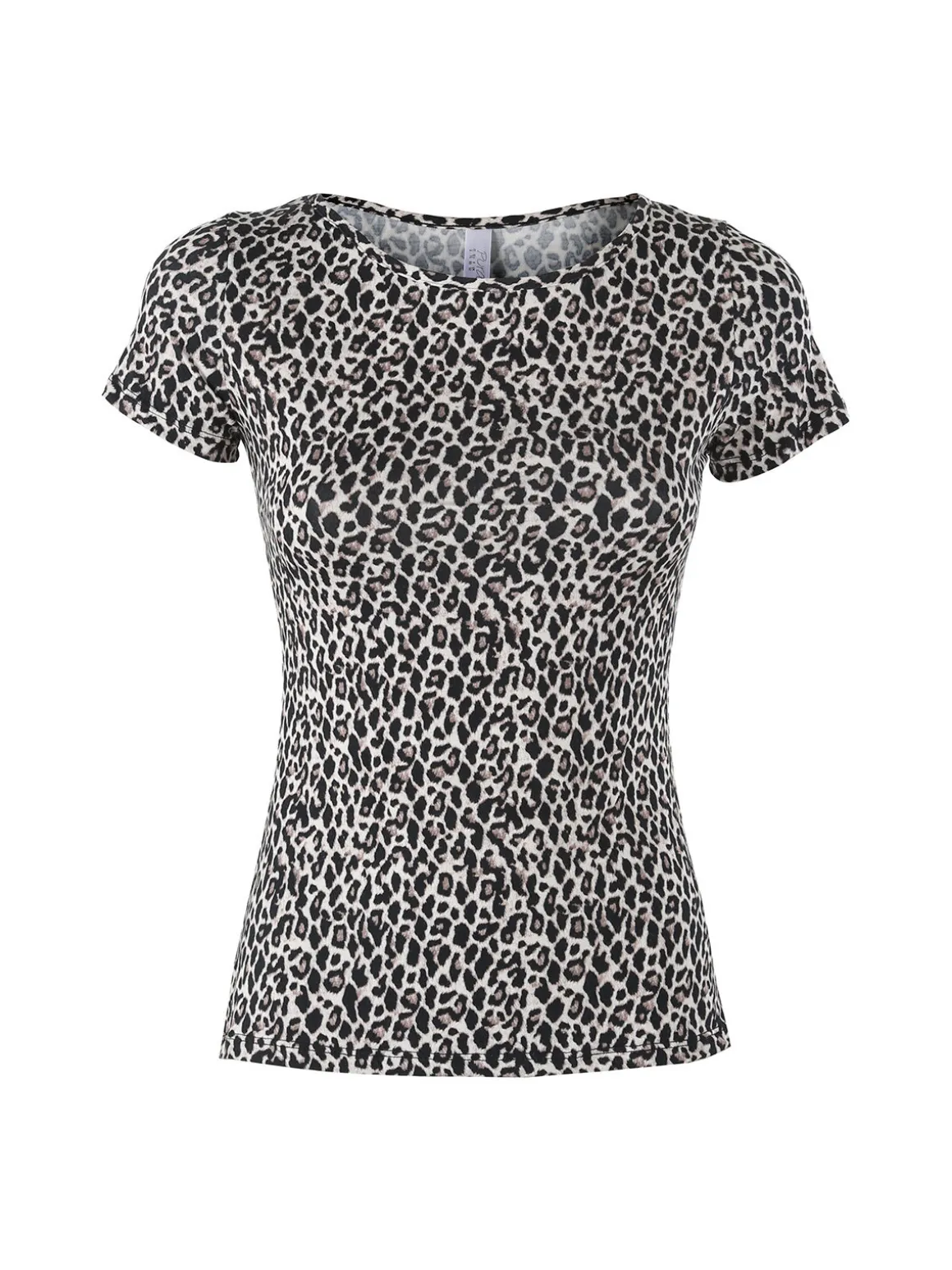 Pura T-shirt donna animalier in bamboo - multicolore
