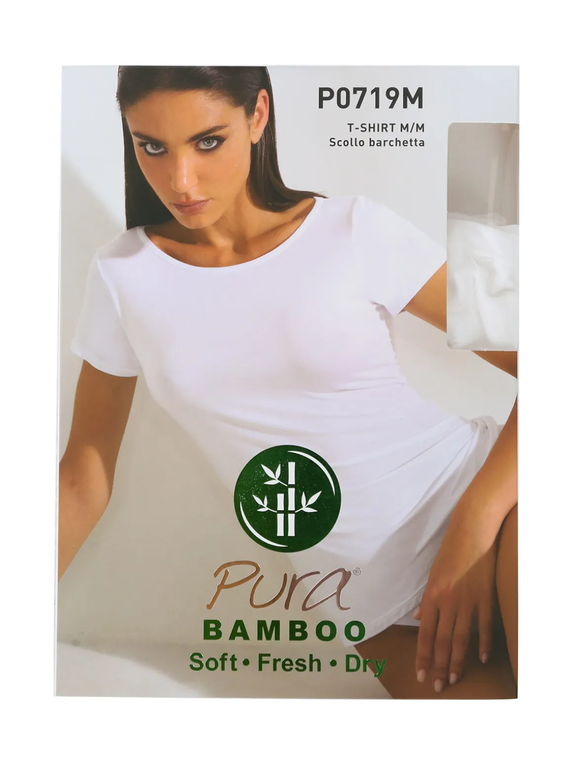 Pura T-shirt intima da donna in bamboo - nero