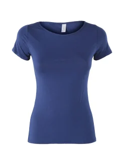 Pura T-shirt intima da donna in bamboo - blu scuro