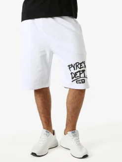 Pyrex Bermuda sportivi da uomo in cotone con logo - bianco