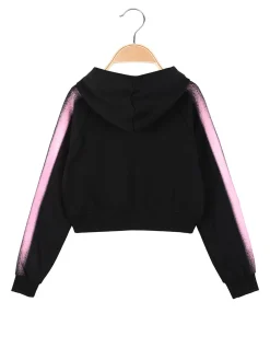 Pyrex Felpa crop da ragazza con cappuccio