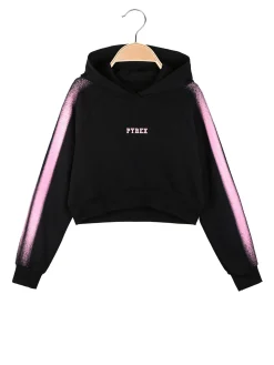 Pyrex Felpa crop da ragazza con cappuccio