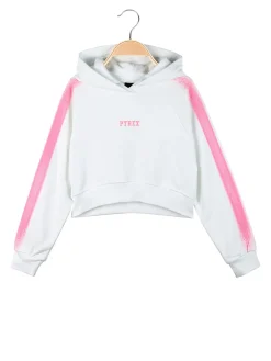 Pyrex Felpa crop da ragazza con cappuccio