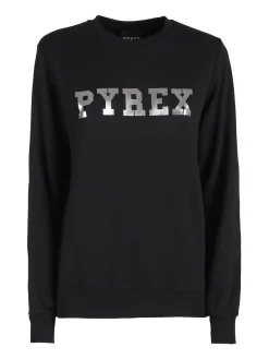 Pyrex Felpa donna girocollo con stampa logo