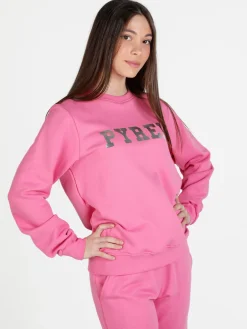 Pyrex Felpa donna girocollo con stampa logo