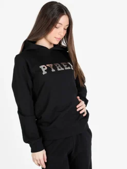Pyrex Felpa donna in cotone con cappuccio e stampa logo