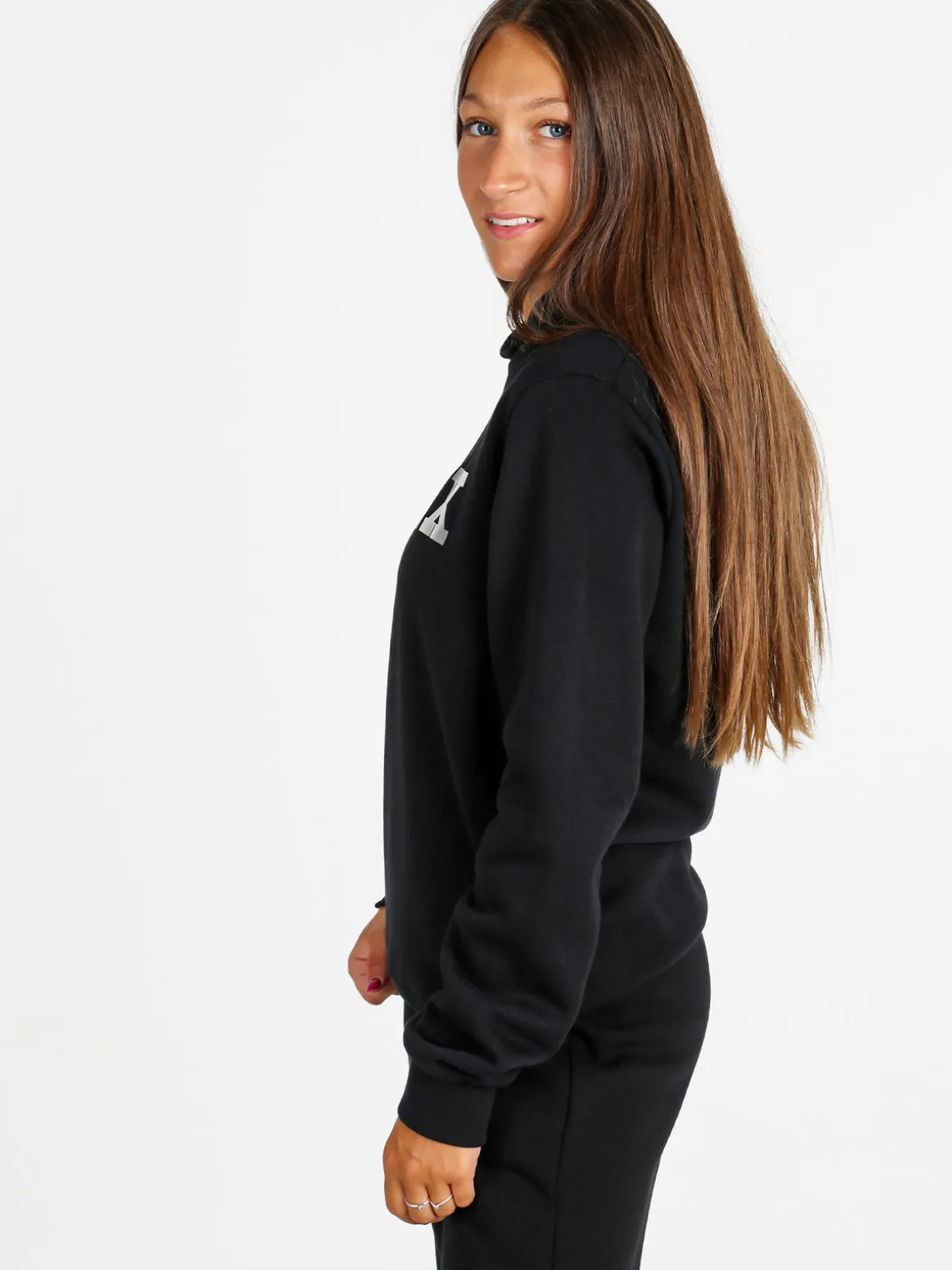 Pyrex Felpa donna invernale con cappuccio - nero