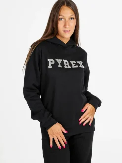 Pyrex Felpa donna invernale con cappuccio - nero