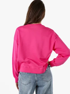 Pyrex Felpa donna oversize con logo - fucsia