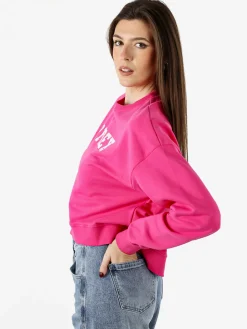 Pyrex Felpa donna oversize con logo - fucsia