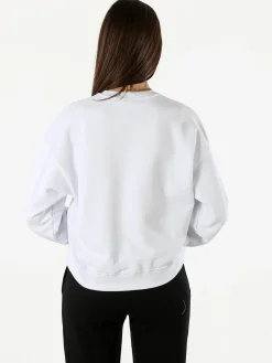 Pyrex Felpa donna oversize con logo - bianco