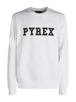 Pyrex Felpa girocollo da uomo in cotone con logo