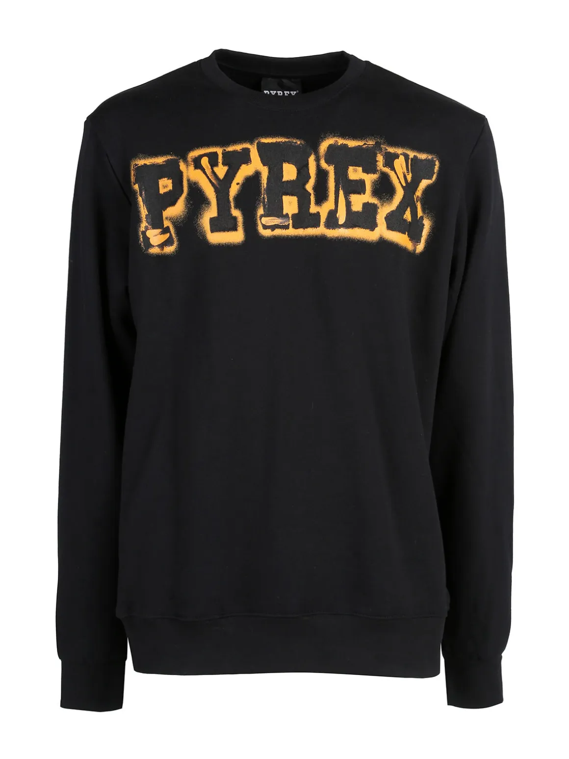Pyrex Felpa girocollo da uomo in cotone - nero