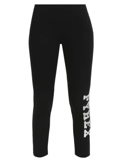 Pyrex Leggings donna sportivi in cotone con logo - nero
