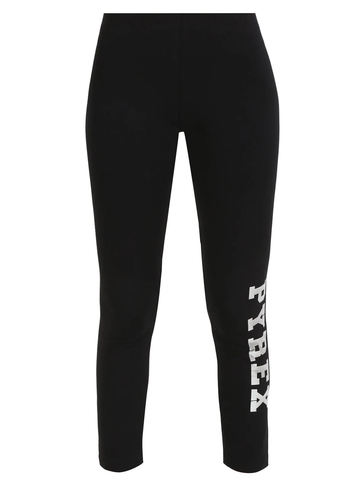 Pyrex Leggings donna sportivi in cotone con logo - nero