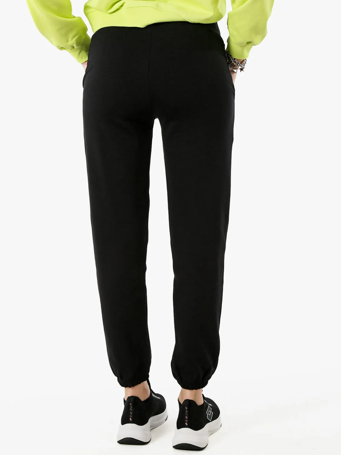 Pyrex Pantaloni sportivi da donna con logo in cotone - nero
