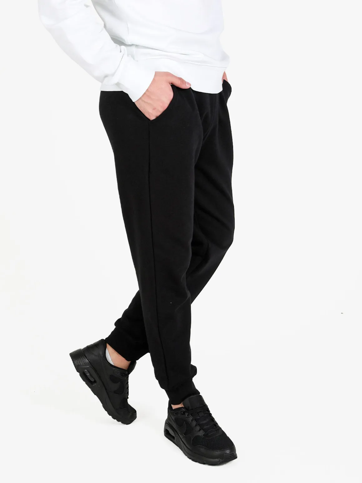 Pyrex Pantaloni sportivi da uomo in felpa con polsini