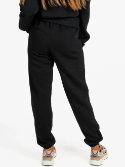 Pyrex Pantaloni tuta da donna felpati con elastico finale - nero