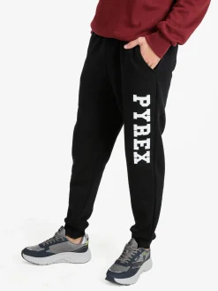 Pyrex Pantaloni tuta da uomo felpati con polsini
