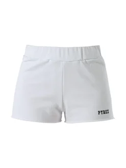 Pyrex Shorts donna in cotone con logo - bianco