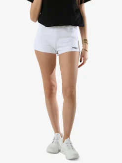 Pyrex Shorts donna in cotone con logo - bianco
