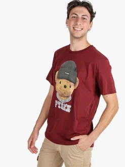 Pyrex T-shirt da uomo in cotone - bordeaux