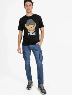 Pyrex T-shirt da uomo in cotone - nero
