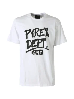 Pyrex T-shirt da uomo in cotone con logo - arancione