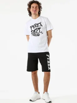 Pyrex T-shirt da uomo in cotone con logo - arancione
