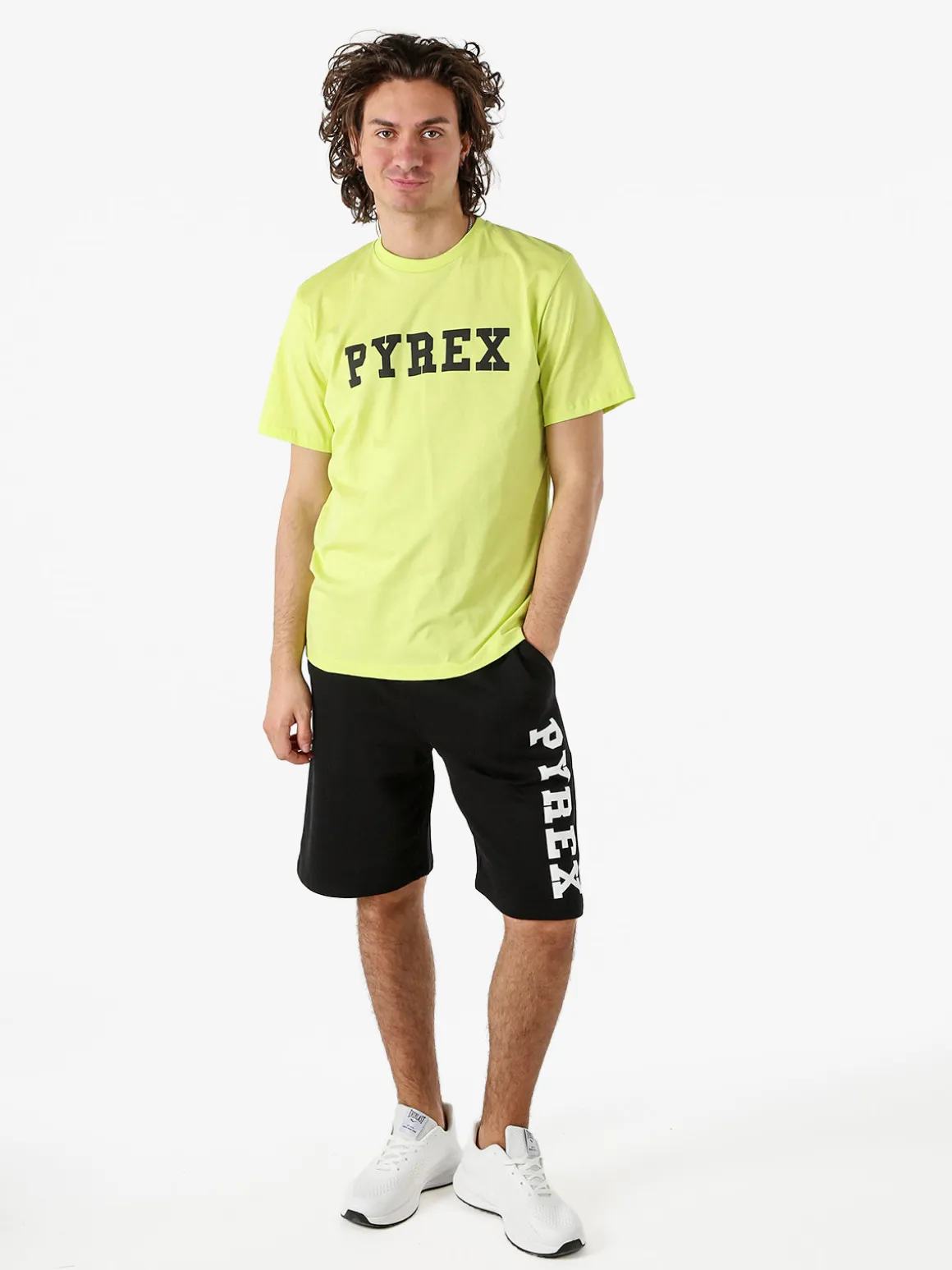 Pyrex T-shirt da uomo in cotone con logo - mela