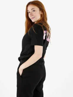 Pyrex T-shirt donna con stampa logo sul retro - nero