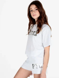 Pyrex T-shirt donna cropped in cotone
