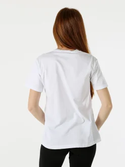 Pyrex T-shirt donna in cotone con logo - bianco