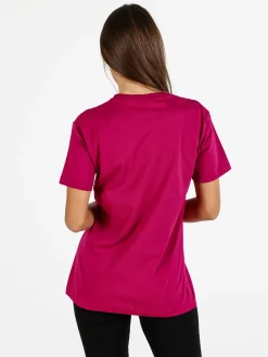 Pyrex T-shirt donna in cotone con logo - porpora