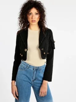 Quadrifoglio Blazer corto da donna in cotone