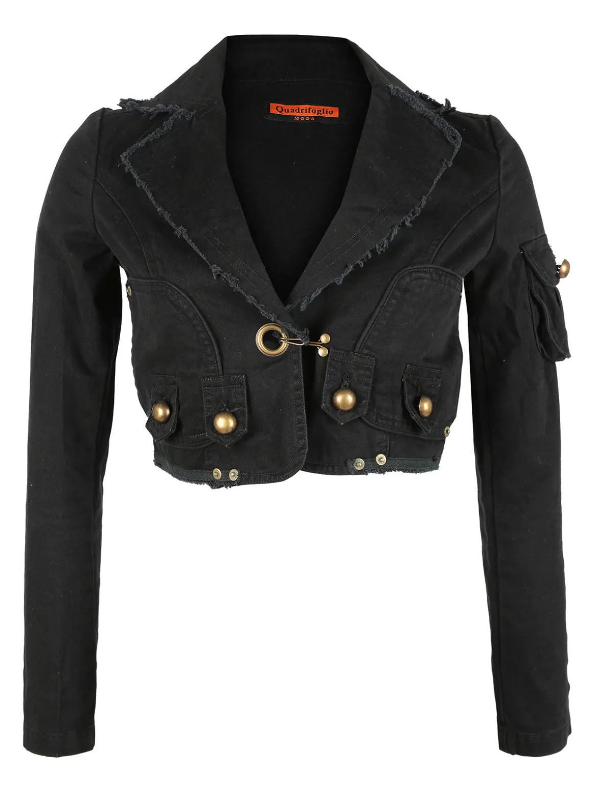 Quadrifoglio Blazer corto da donna in cotone
