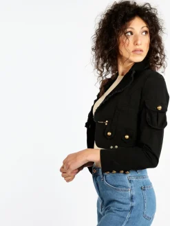 Quadrifoglio Blazer corto da donna in cotone